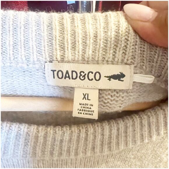 Toad & Co Sweater Durawool Men’s Size XL Aztec Print Tan Long Sleeve Cabin - Picture 3 of 9